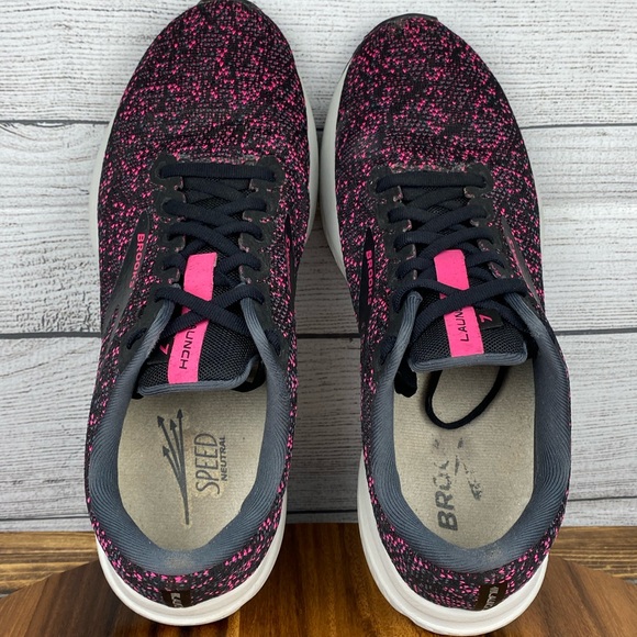Brooks Women’s Launch 7 Black Pink Running Shoe 1203221B083 Sneaker Size 10.5 - Picture 10 of 12